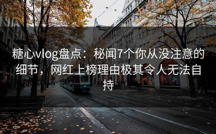 糖心vlog盘点:秘闻7个你从没注意的细节,网红上榜理由极其令人无法自持 糖心vlog盘点:秘闻7个你从没注意的细节,网红上榜理由极其令人无法自持